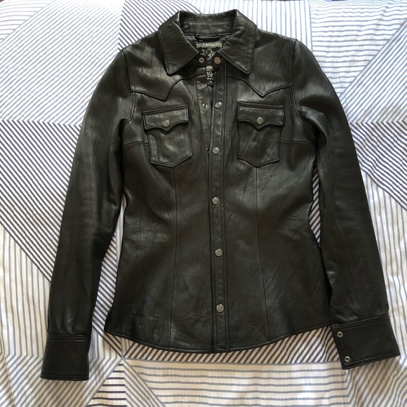 True Religion Black ELISA Leather - Picture 1 of 11